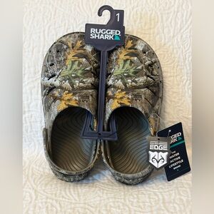 Rugged Shark Kids' Realtree Camo Water Shoes - Olive & Brown